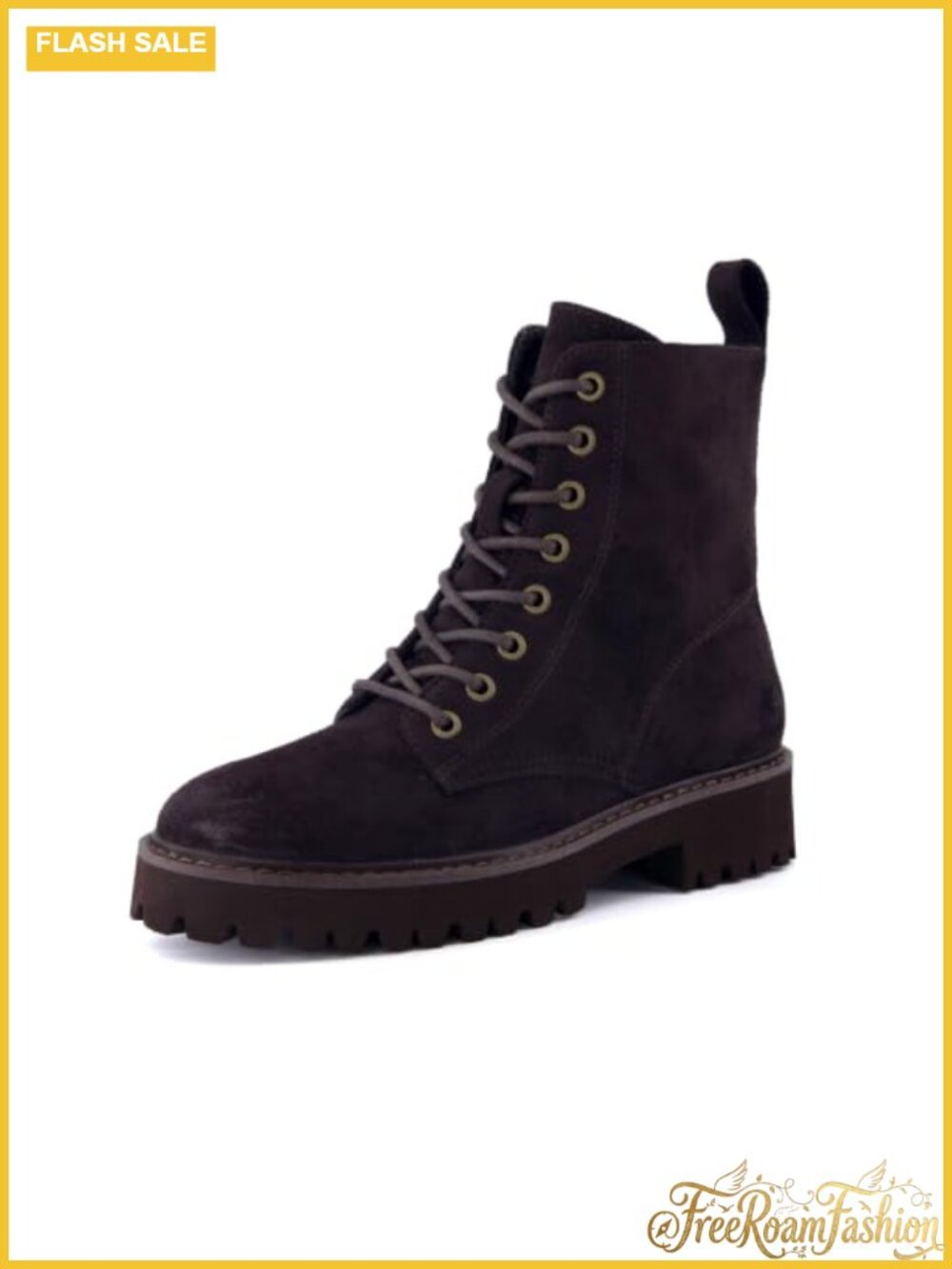 CUSHIONAIRE Ryker Faux Suede Combat Boots Side Zipper Women's